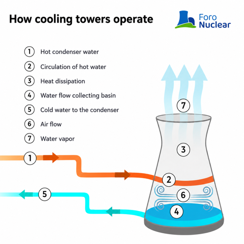 Spanish nuclear power plants continue to operate normally, as designed, during high temperatures and heatwaves